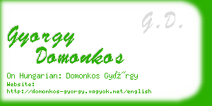 gyorgy domonkos business card